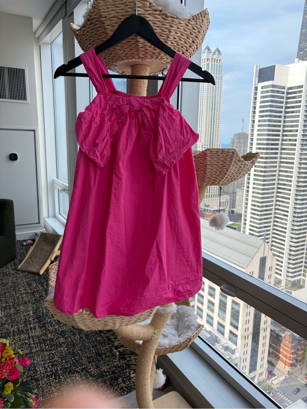 Zara Bright Pink Sleeveless Sundress for Girls